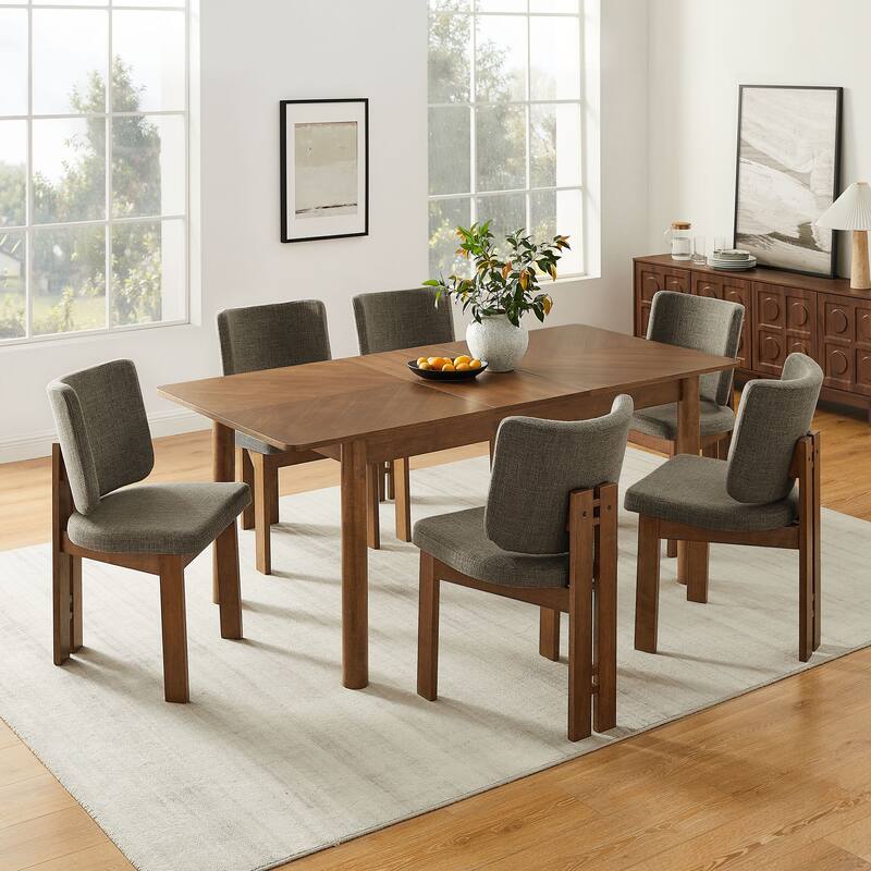 Alba 7-Piece Dining Set - Walnut Taupe