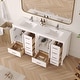 preview thumbnail 62 of 61, Modern Bathroom Vanity with Ceramic Sink, Soft-Close Storage Cabinet and Glossy Easy-Clean Countertop