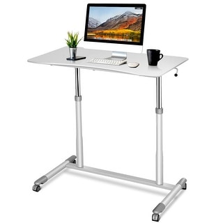 Shop Costway Height Adjustable Computer Desk Sit-Stand ...