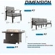 preview thumbnail 123 of 144, Aluminum Patio Outdoor Sectional Sofa Set with Fire Pit, Swivel Rocking Chairs and Ottomans
