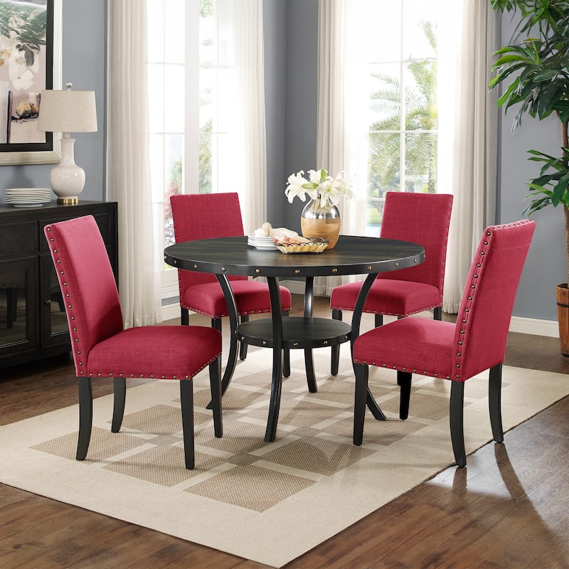 Copper Grove Humboldt Nailhead-trim Fabric Dining Chairs (Set of 2)