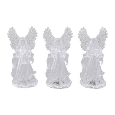 3 Pcs Angel Gesture of Prayer Blowing Trumpet Reading The Bible Light