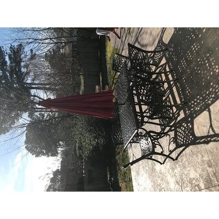 Christopher Knight Home Outdoor Hallandale 7-piece Cast Aluminum Rectangle Bronze Dining Set