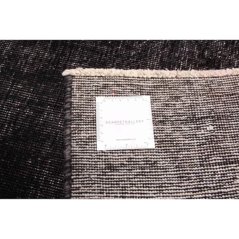 ECARPETGALLERY Hand-knotted Color Transition Black Wool Rug - 5'0 x 7'1