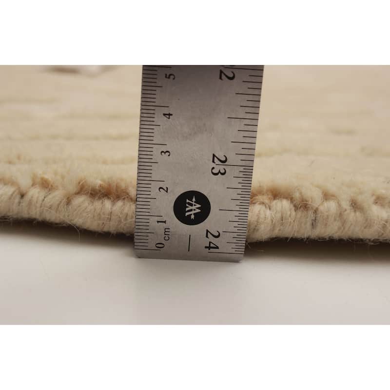 Kashkuli Gabbeh Cream Rug 4'0" x 4'0" - 4'0 x 4'0