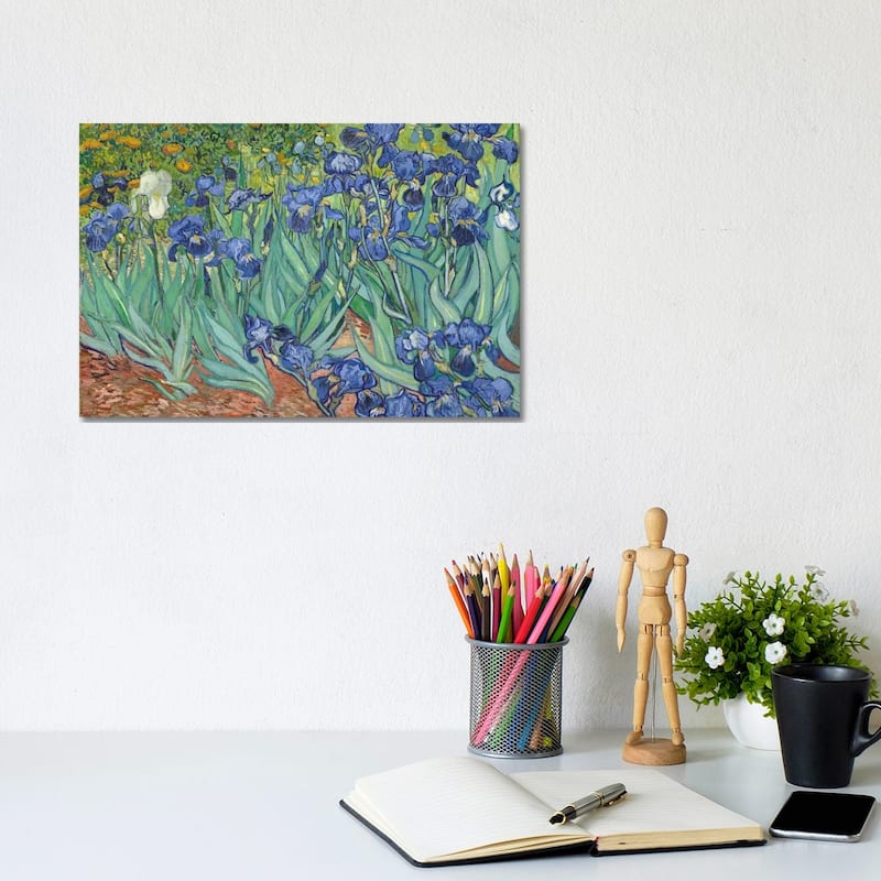 iCanvas "Irises, 1889 " by Vincent van Gogh Canvas Print - 8x12x0.75