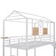 preview thumbnail 3 of 15, Twin over Twin Metal House Bunk Bed with Slide for Kids