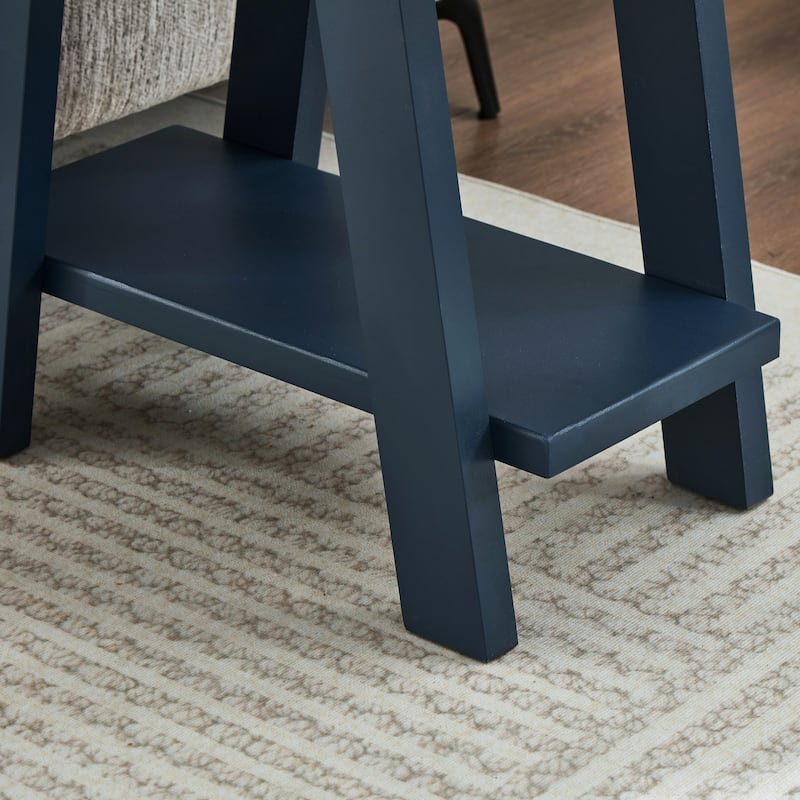 Roundhill Furniture Athens Contemporary Wood Shelf Side Table