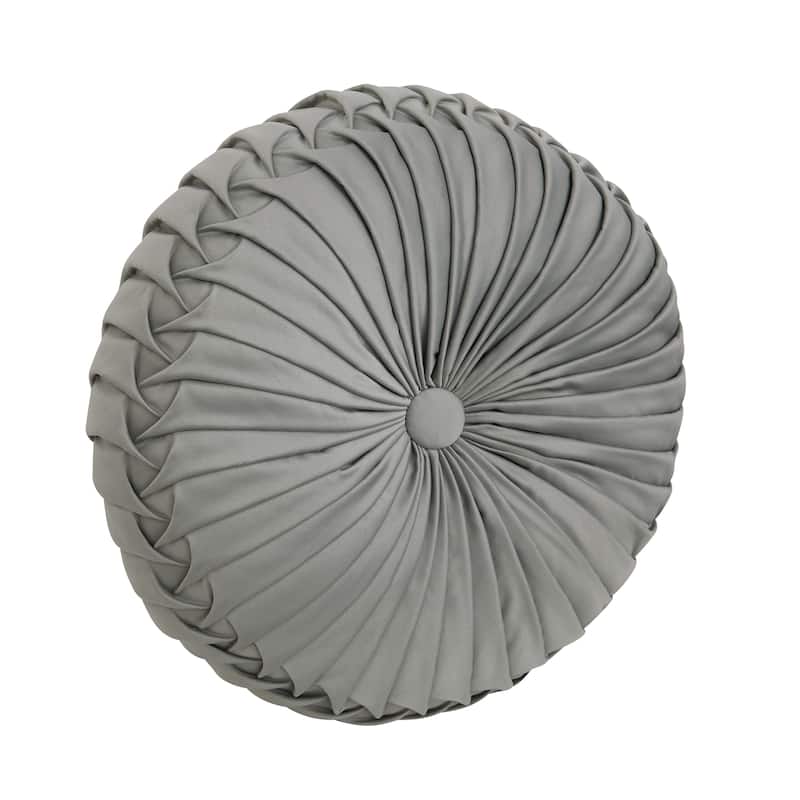 Renata Tufted Round Decorative Throw Pillow - Accent - Polyester - Teal