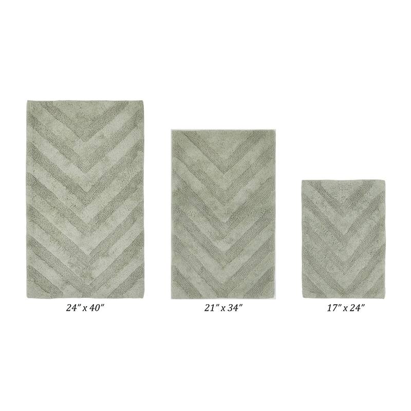 Better Trends Bathroom Rug Set 100% Cotton Tufted Water Absorbent Bath Rug for Shower, Sink Mats Machine Wash Hugo Collection