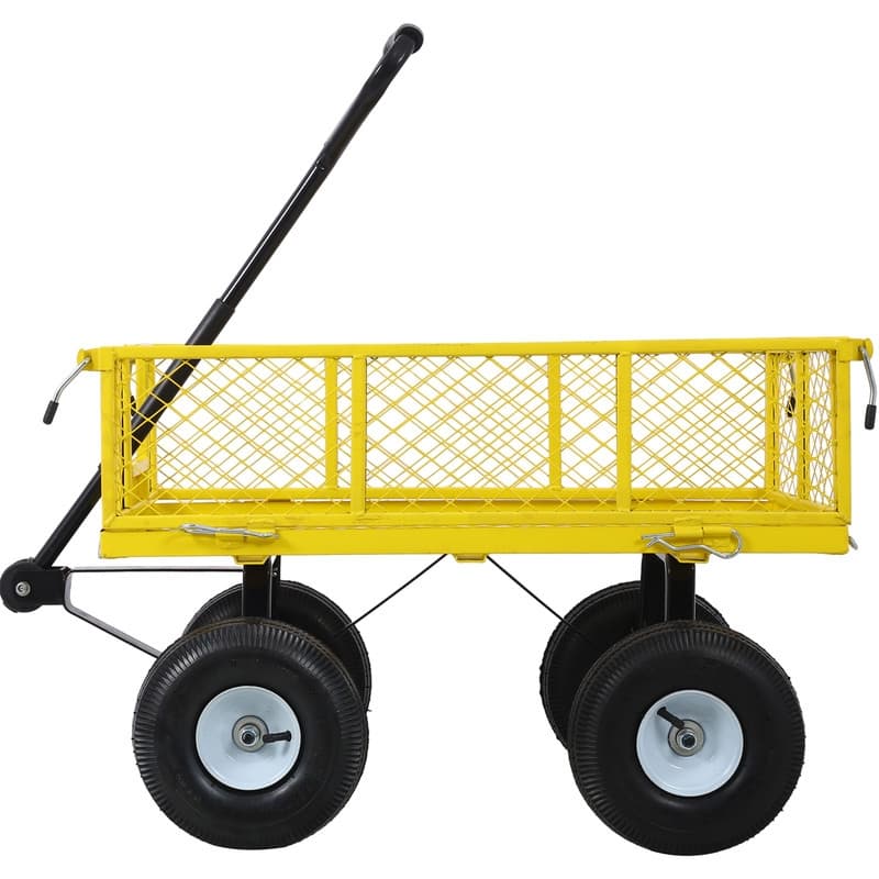 Steel Garden Cart, Steel Mesh Removable Sides