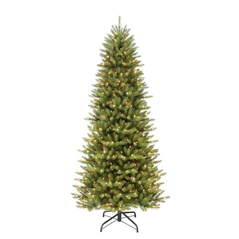 Puleo International 9 ft. Pre-lit Slim Fraser Fir Artificial Christmas Tree 800 UL listed Clear Lights