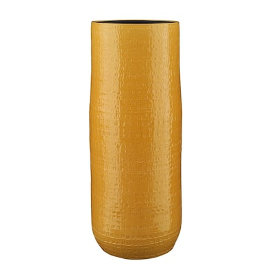 Lg. Floyd Vase Round Ochre 27.5"H -ST