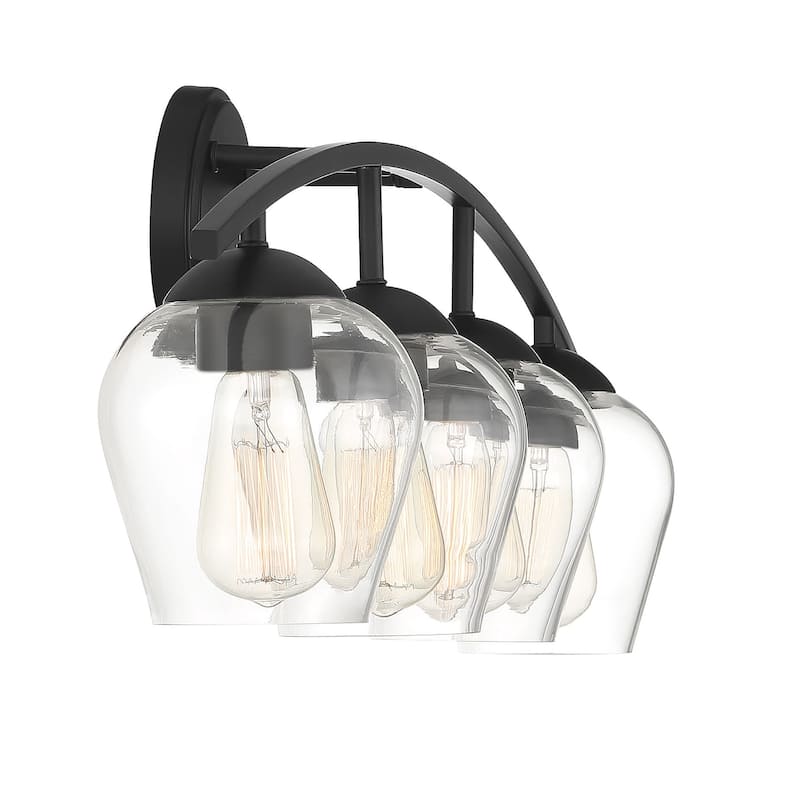 Meridian M80033 4 Light 33" Wide Bathroom Vanity Light with Clear