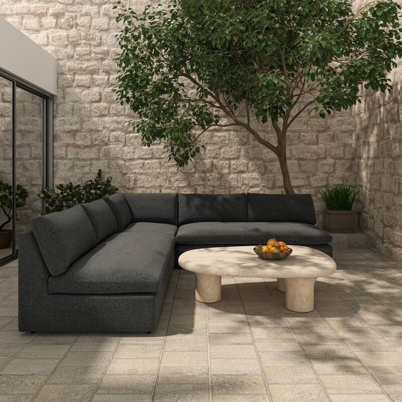 NADAAL STUDIOS Odessa, 5 - Piece Outdoor Modular Sectional Sofa - 154"W x114"D x35.8"H
