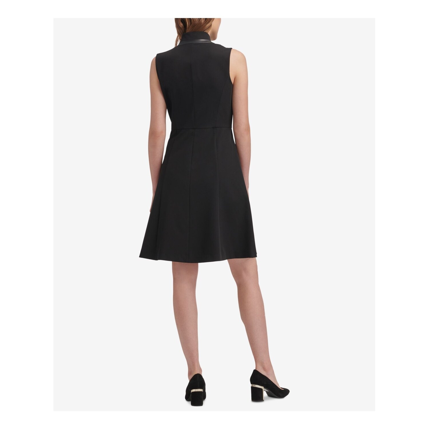 dkny black sleeveless dress