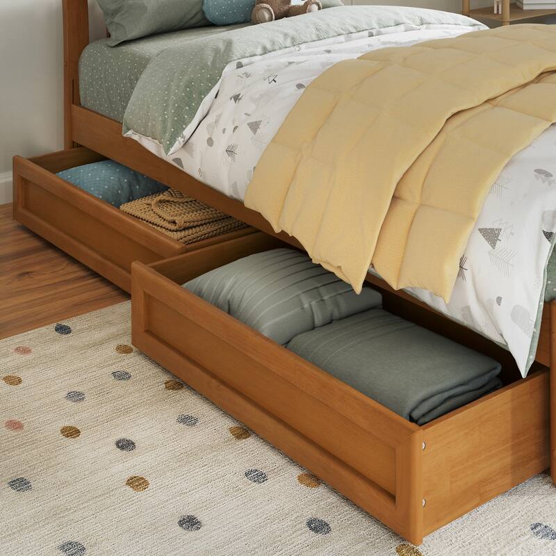 Emelie Platform Bed with Panel Footboard and Storage Drawers