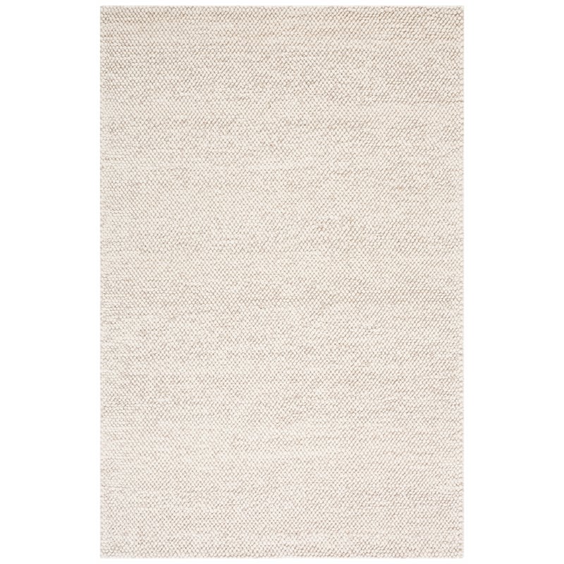 SAFAVIEH Handmade Natura Eduina New Zealand Wool Rug - 8' Square - Beige/Ivory - Square