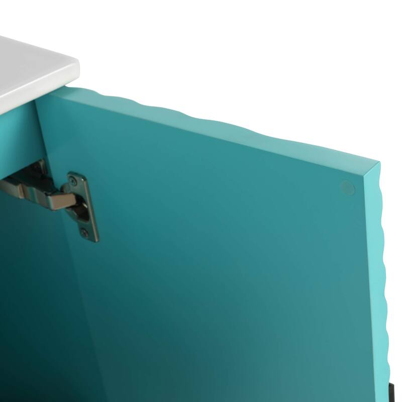 Pellabay Modern Bathroom Vanity with Fluted Circular Doors - Sink Included