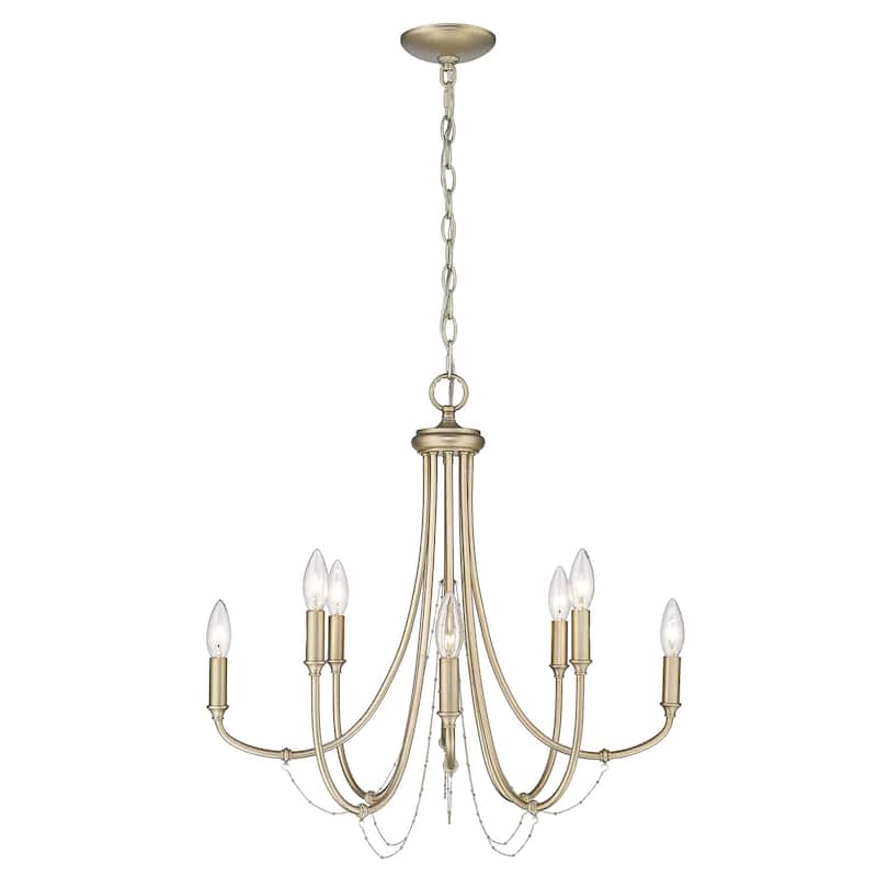 Kamila 8 Light Chandelier - White Gold