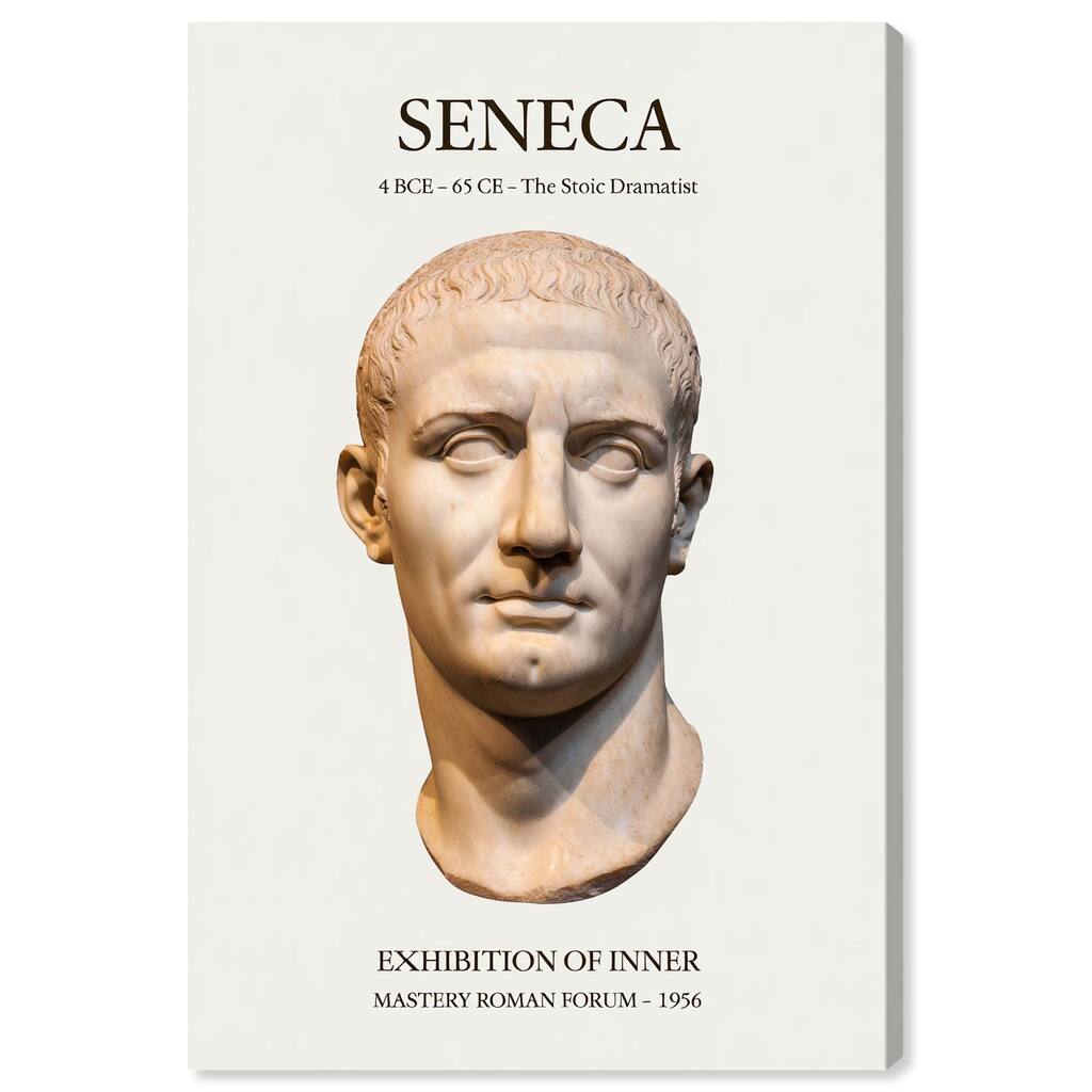 Bust of Seneca Canvas by Art Remedy, Gallery Wrapped