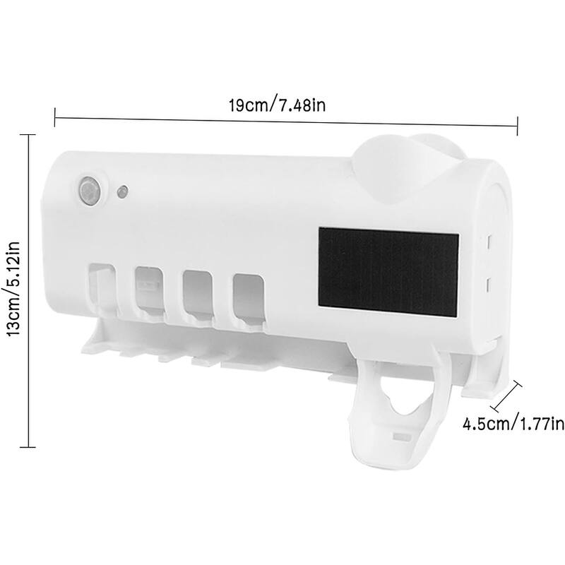 Uv Light Sterilizer Toothbrush Holder Automatic Toothpaste Dispenser