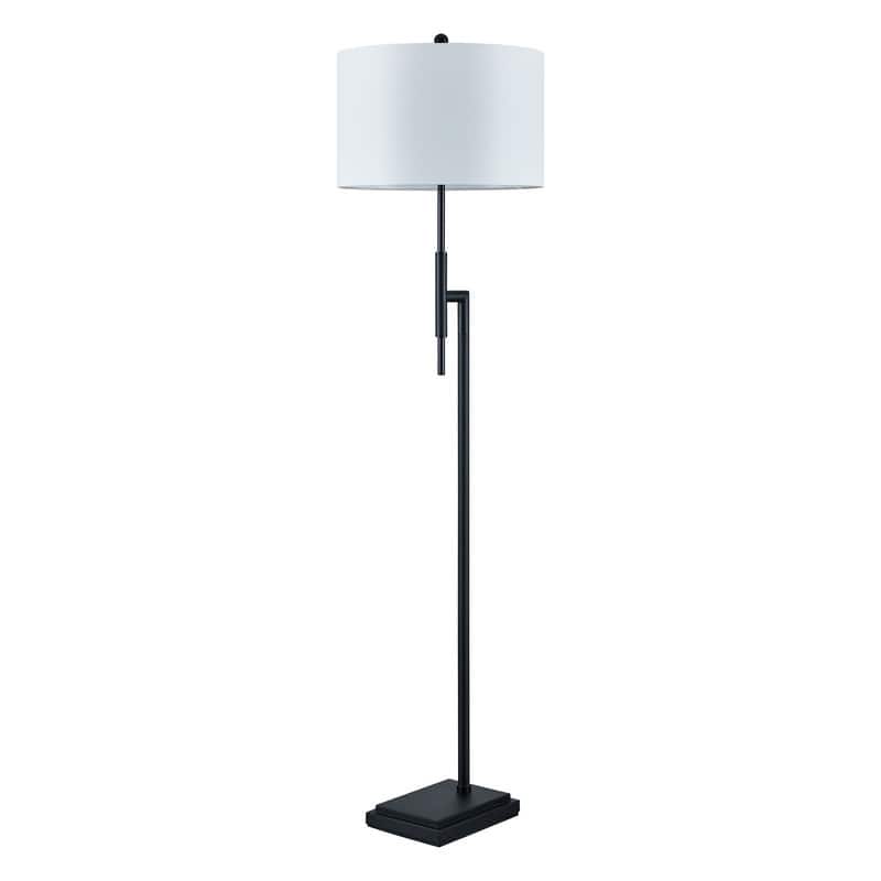 KAWOTI Modern Sleek 64.63'' Floor Lamp with White Drum Shade