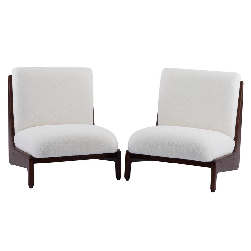 Christopher Knight Home - Modern Rubber Wood + Fabric Accent Chair