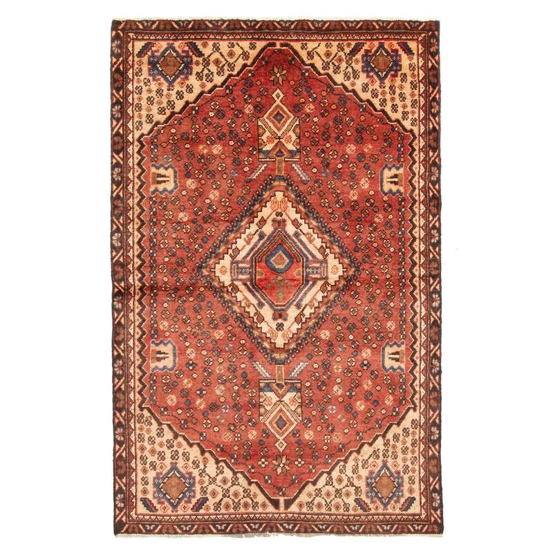 ECARPETGALLERY Hand-knotted Andelz Dark Red Wool Rug - 3'10 x 6'1