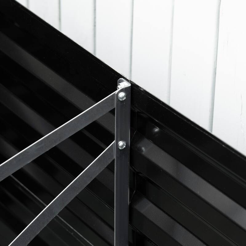 Raised Garden Bed with Open Bottom for Long-Rooted Plants Vegetables