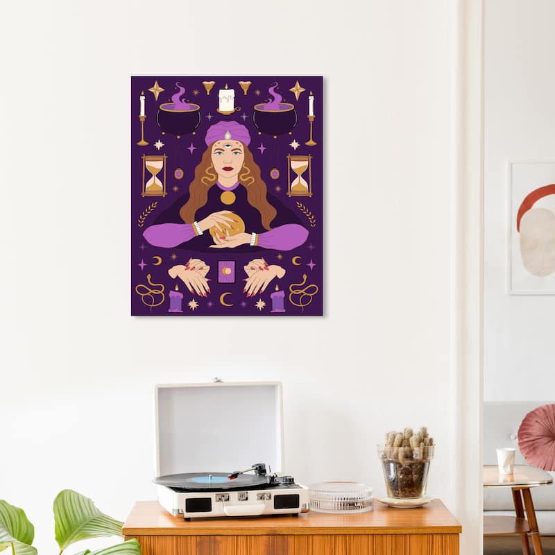Wynwood Studio Canvas Entertainment and Hobbies Gipsy s Premonitions Purple Modern & Contemporary Wall Art Canvas Print - 20 x 24
