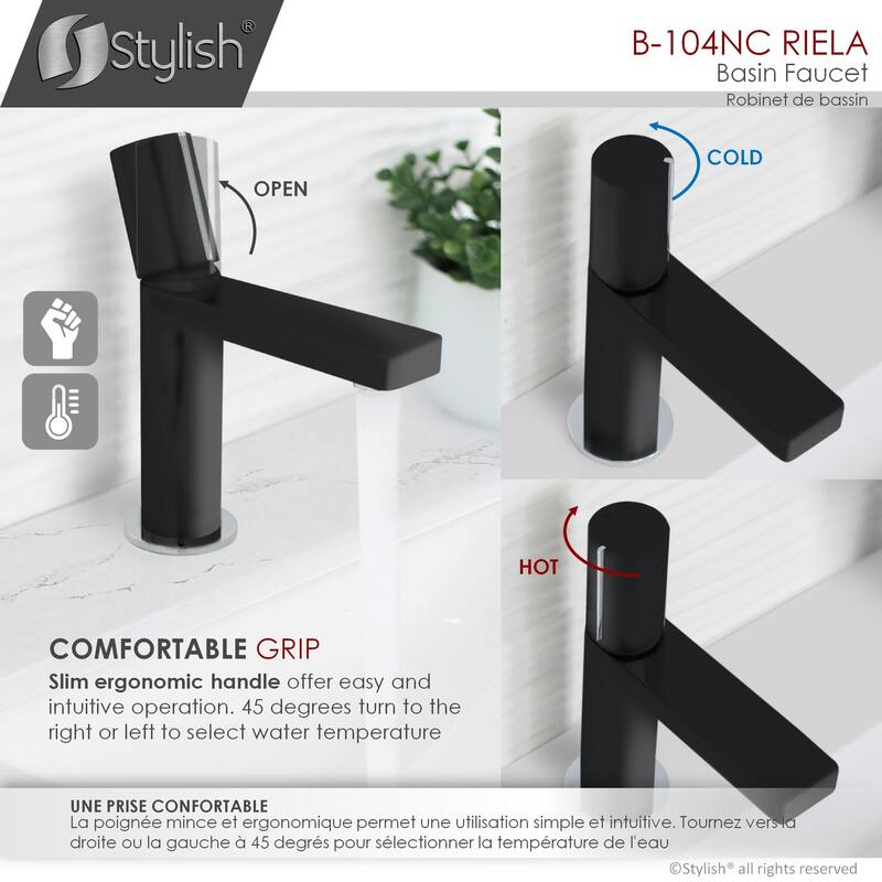 STYLISH Single-Handle Vessel Bathroom-Faucet B-104