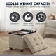 preview thumbnail 7 of 5, Ornavo Home Collapsible Rectangle Small Storage Ottoman with Legs - 12" x 16" x 12"
