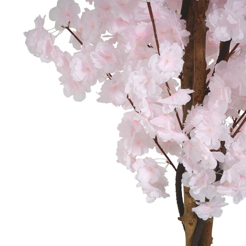 Roomfitters 43" Artificial Cherry Blossom Tree with Black Plastic Pot, Indoor Decorative Faux Plant