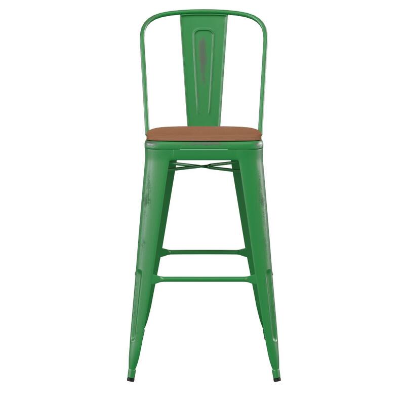 All-Weather Bar Height Stool with Poly Resin Seat