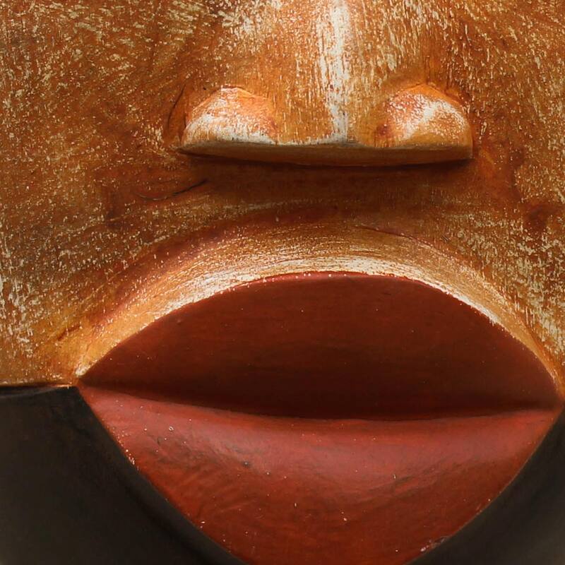 Novica Handmade Ogoni Face African Wood Mask