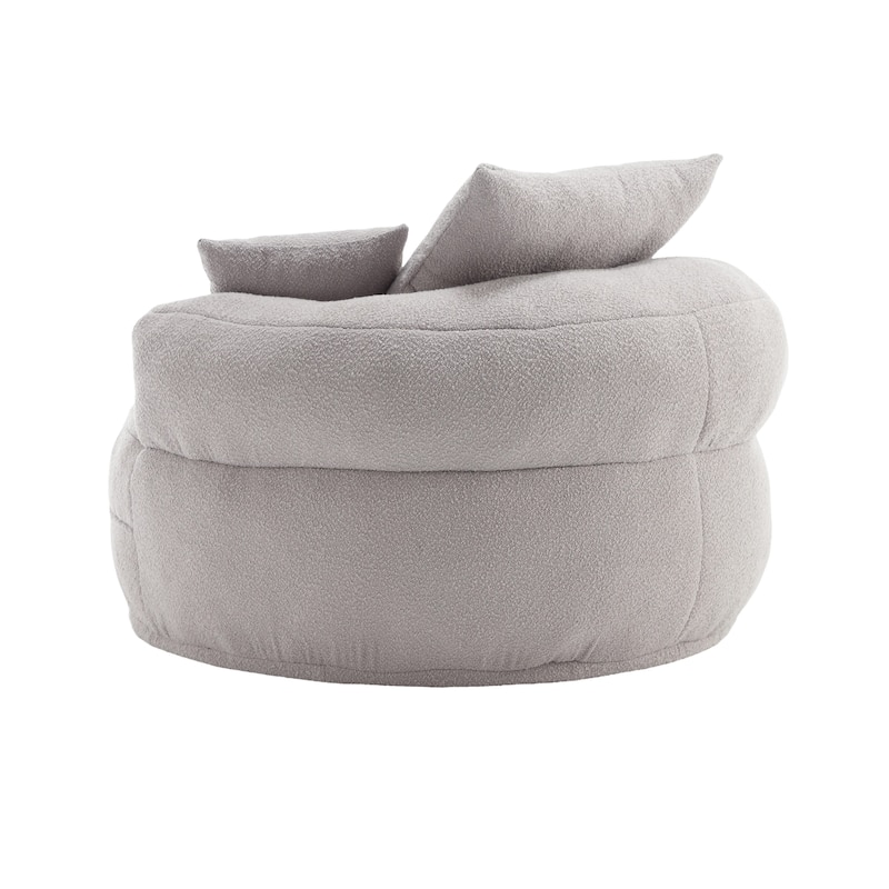 Chenille Sponge single sofa,No Assembly Required,Fluffy Modern Sleeper Chair for Living room, Bedroom