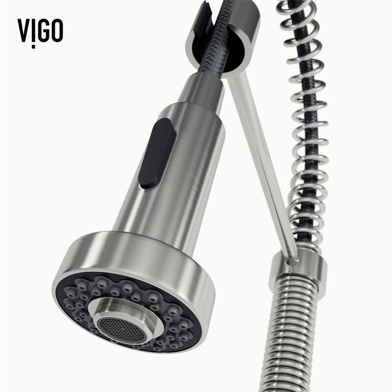 VIGO Edison 19" H Single Handle Pull-Down Sprayer Kitchen Faucet