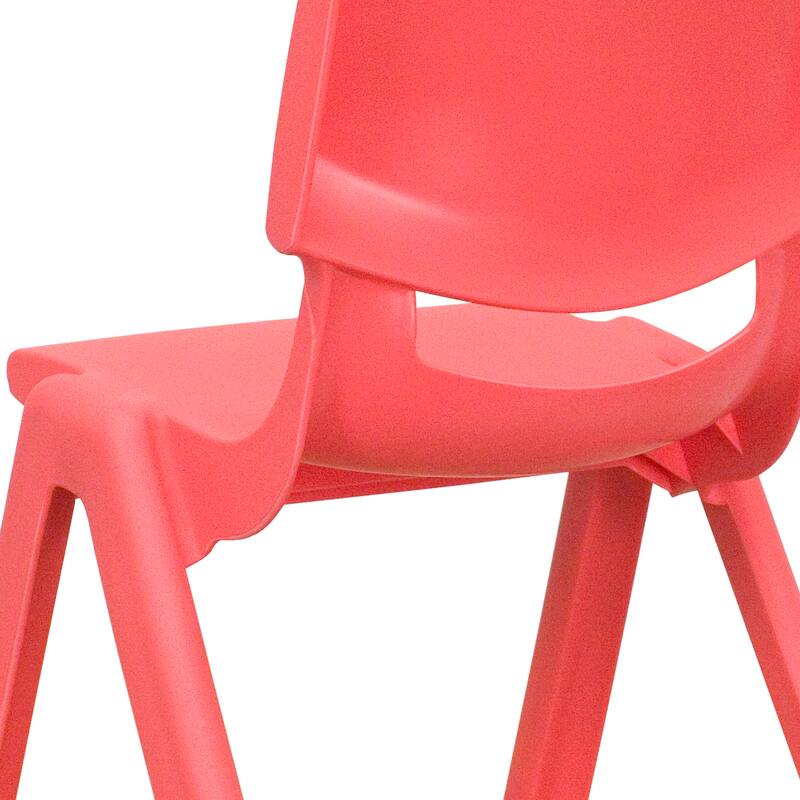 4 Pack Plastic Stackable K-2 School Chair with 13.25"H Seat