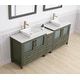 preview thumbnail 18 of 51, Vanity Art 84" Double Sink Bathroom Vanity Set with Engineered Marble Top and Free Mirrors