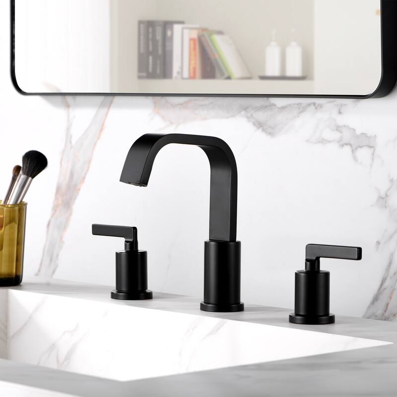 Luxier Raiden 8 in. Widespread 2-Handle Bathroom Faucet with Drain
