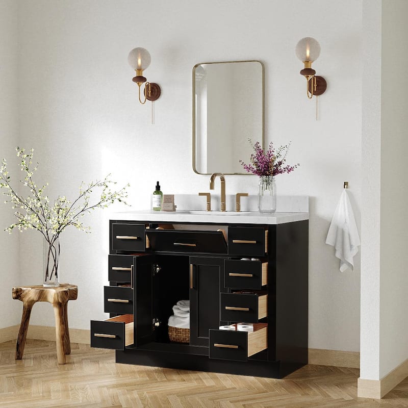 Ariel T042SCQRVO Hepburn 42" Free Standing Single Basin Vanity Set