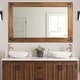 Rustic Wooden Framed Wall Mirror, Natural Wood Bathroom Vanity Mirror ...