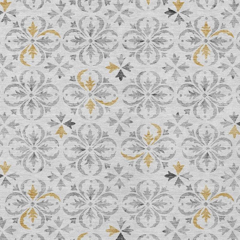 HomeRoots Floral Transitional Rectangle Outdoor Rug
