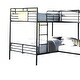 preview thumbnail 5 of 4, Twin over Full Bunk Bed with Safety Guard Rails, Sandy Black and Dark Bronze