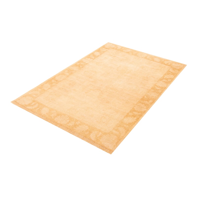 ECARPETGALLERY Hand-knotted Vibrance Tan Wool Rug - 5'5 x 7'10