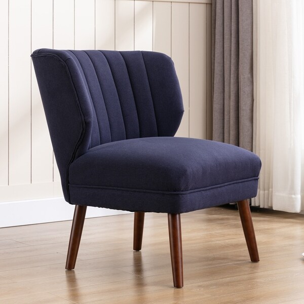 Corvus Farlow Upholstered Armless Wingback Accent Slipper Chair