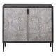 preview thumbnail 1 of 4, Uttermost Laurentia 37" Wide 2 Shelf Lodge Style Accent Cabinet with Light Gray / Black