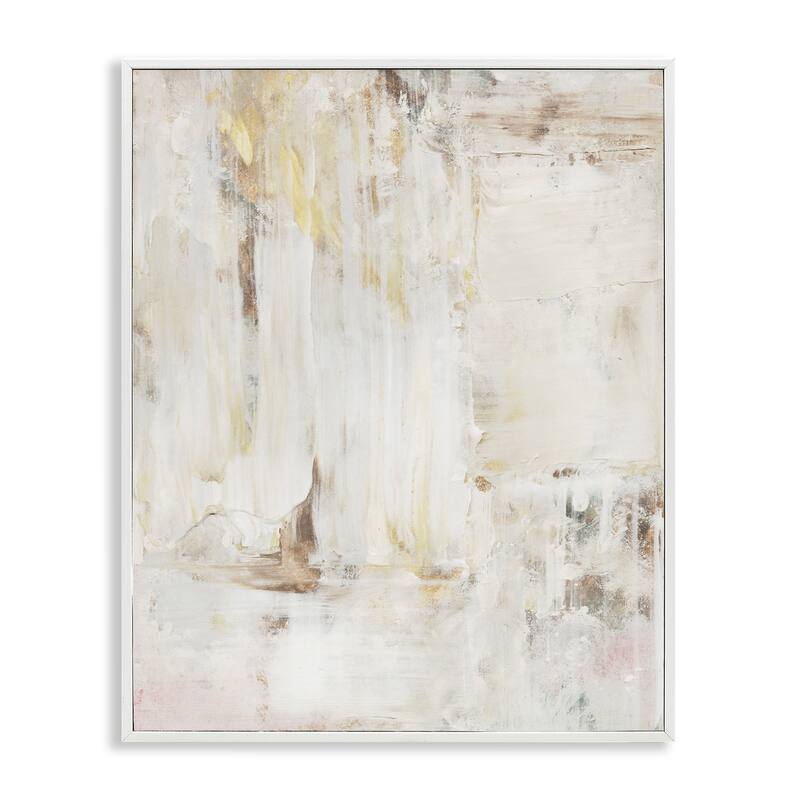 Stupell Natural Muted Abstract Framed Giclee Art Design By Victoria Barnes - 16 x 20 - White