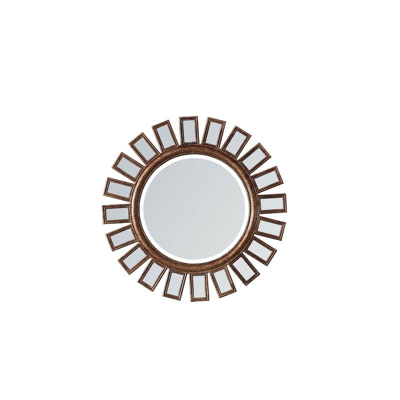 Avellino 30" Circle Bathroom/Vanity Antique Brass framed Wall Mirror